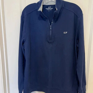 Vineyard Vines Navy Blue Quarter-Zip Sweatshirt